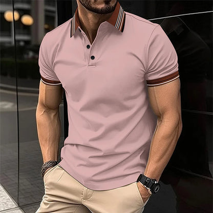 Summer casual polo shirt men