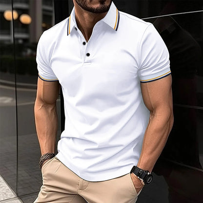 Summer casual polo shirt men