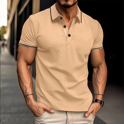 Summer casual polo shirt men